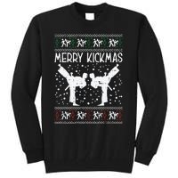 Merry Kickmas Ugly Christmas Karate Jiu Jitsu Martial Gift Tall Sweatshirt