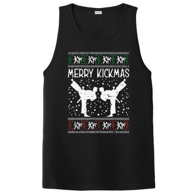 Merry Kickmas Ugly Christmas Karate Jiu Jitsu Martial Gift PosiCharge Competitor Tank