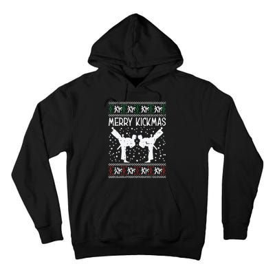 Merry Kickmas Ugly Christmas Karate Jiu Jitsu Martial Gift Tall Hoodie