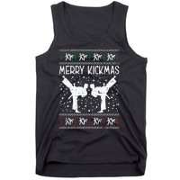 Merry Kickmas Ugly Christmas Karate Jiu Jitsu Martial Gift Tank Top