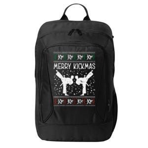 Merry Kickmas Ugly Christmas Karate Jiu Jitsu Martial Gift City Backpack