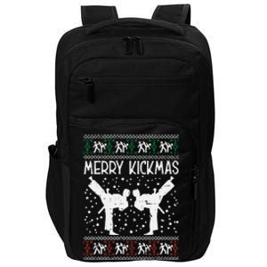 Merry Kickmas Ugly Christmas Karate Jiu Jitsu Martial Gift Impact Tech Backpack