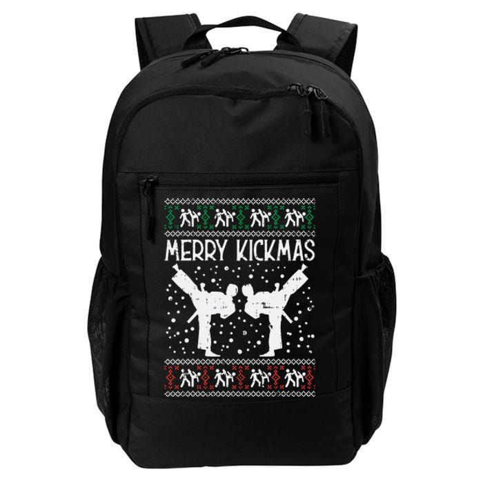 Merry Kickmas Ugly Christmas Karate Jiu Jitsu Martial Gift Daily Commute Backpack