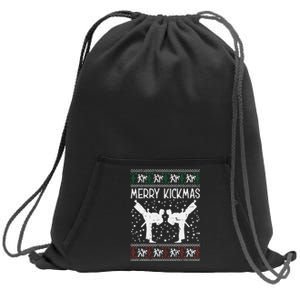 Merry Kickmas Ugly Christmas Karate Jiu Jitsu Martial Gift Sweatshirt Cinch Pack Bag