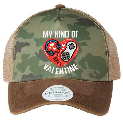 My Kind Valentine Gamer Valentines Day Gaming Legacy Tie Dye Trucker Hat