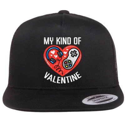 My Kind Valentine Gamer Valentines Day Gaming Flatbill Hat