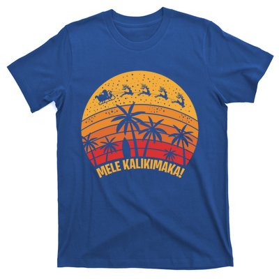 Mele Kalikimaka Vintage Christmas Santa Reindeers Hawaii Great Gift T-Shirt