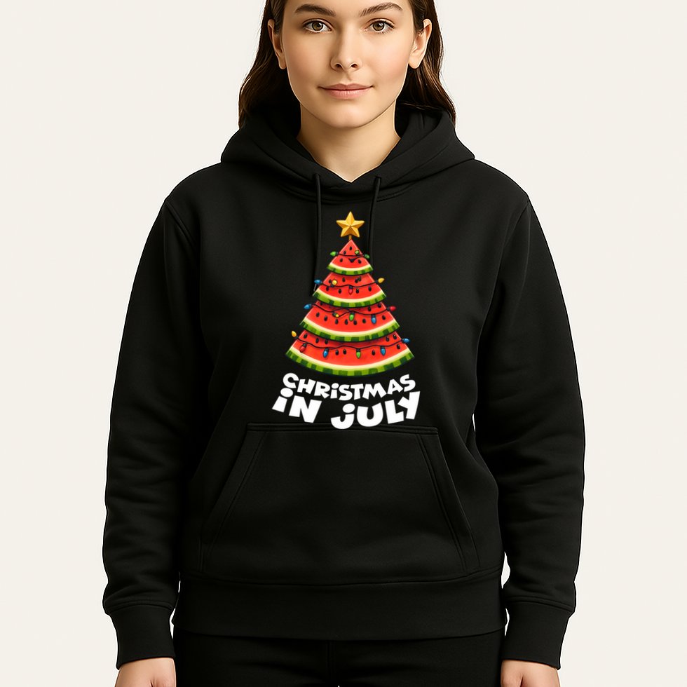 Mele Kalikimaka Water Melon Xmas Tree Christmas In July Hoodie