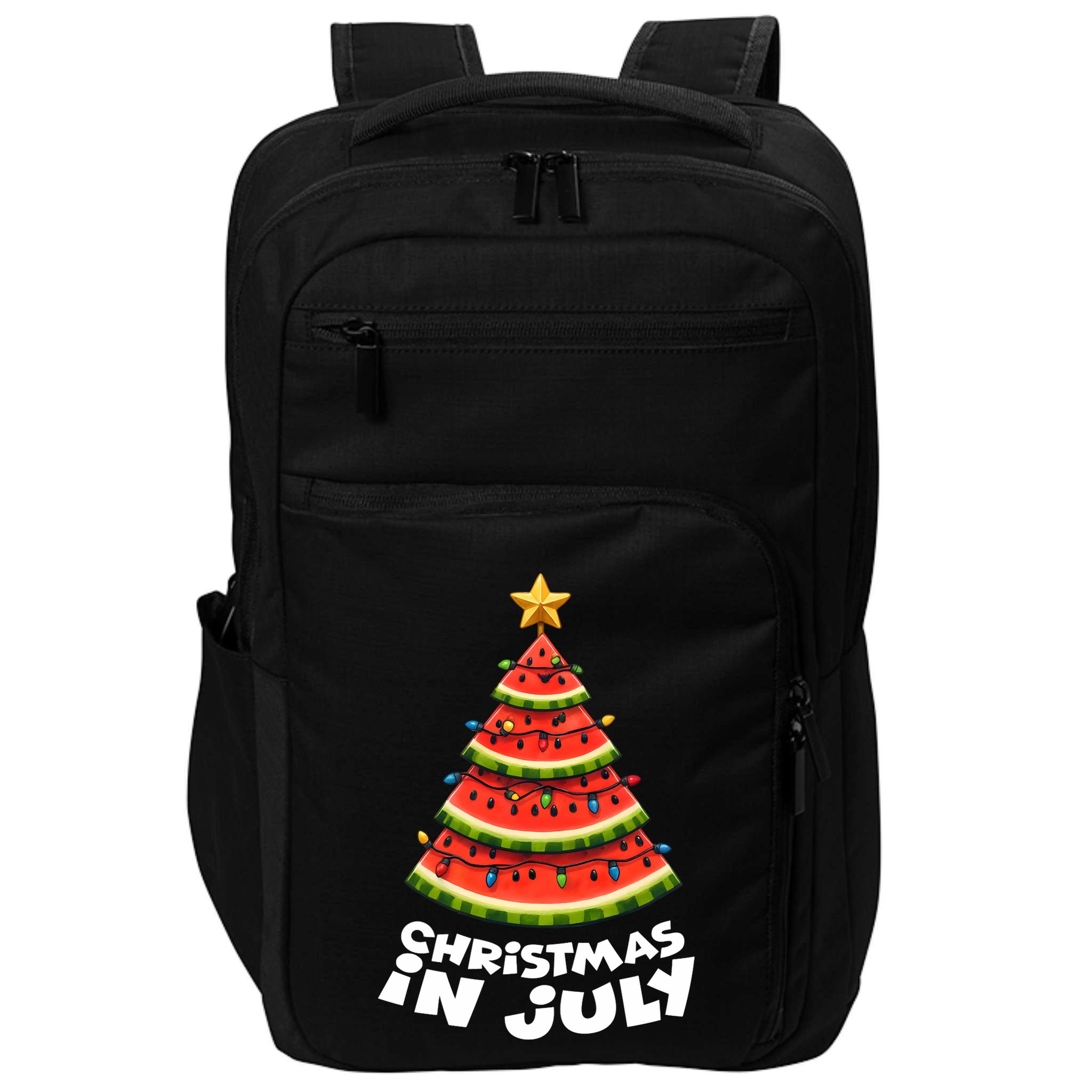 Mele Kalikimaka Water Melon Xmas Tree Christmas In July Long Sleeve Impact Tech Backpack