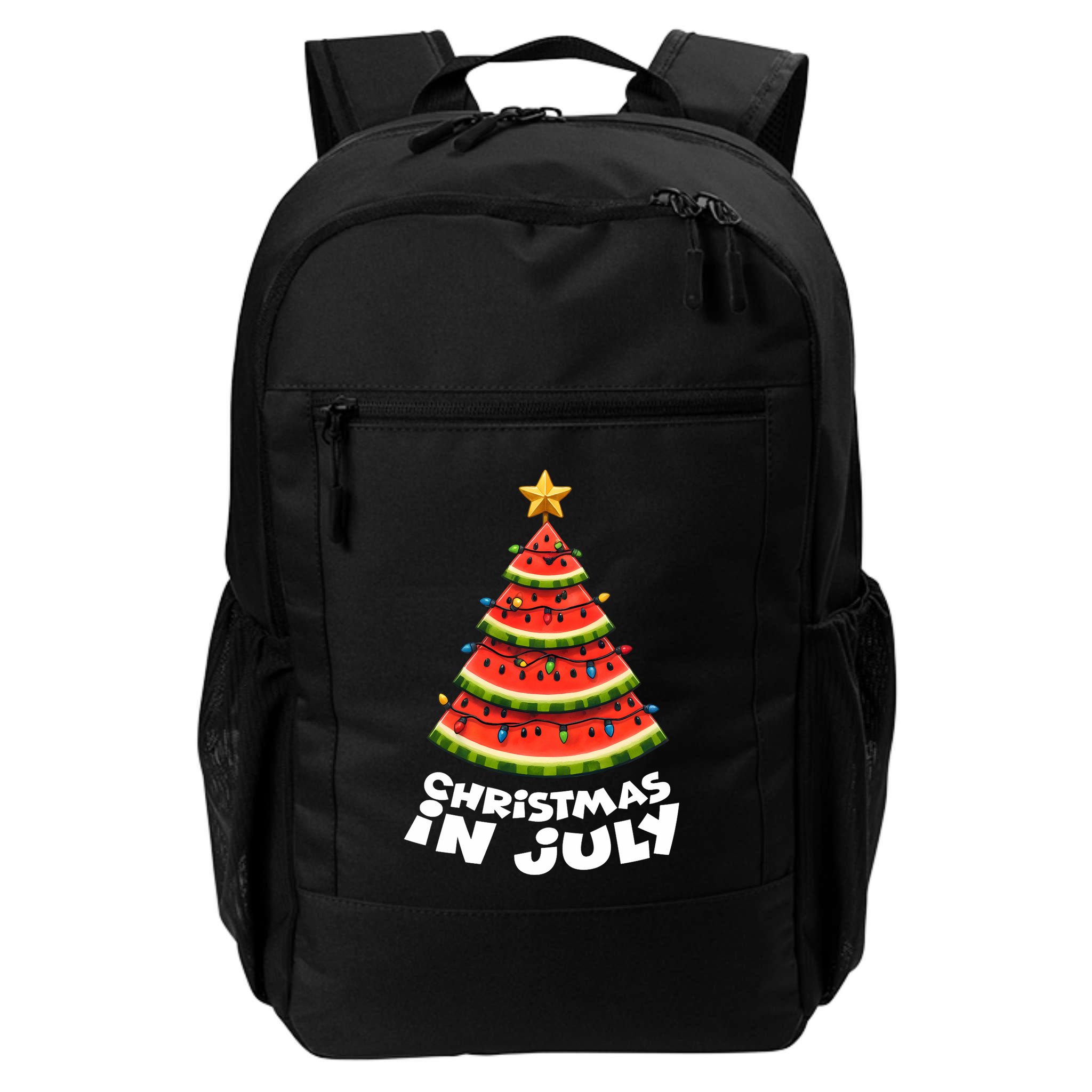 Mele Kalikimaka Water Melon Xmas Tree Christmas In July Long Sleeve Backpack