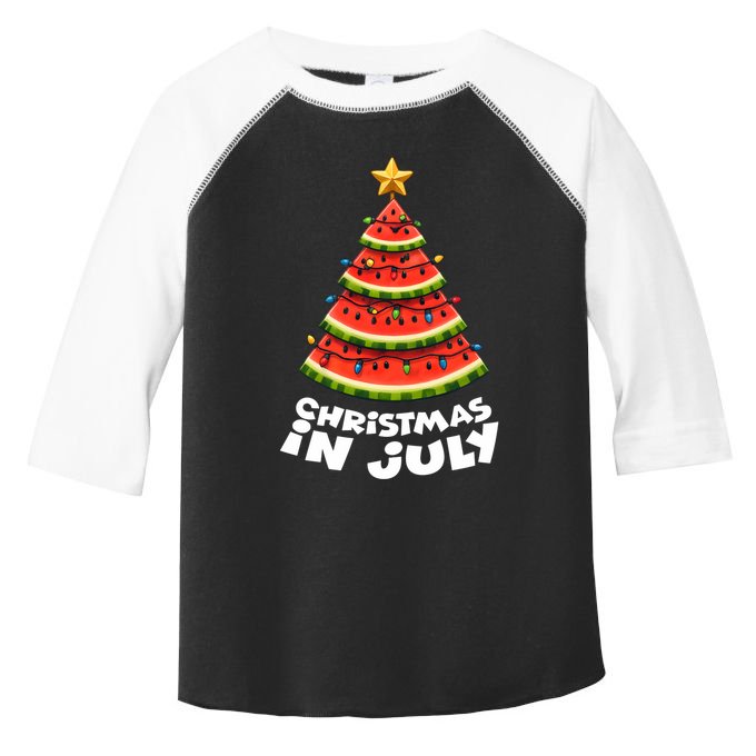 Mele Kalikimaka Water Melon Xmas Tree Christmas In July Long Sleeve Toddler Fine Jersey T-Shirt