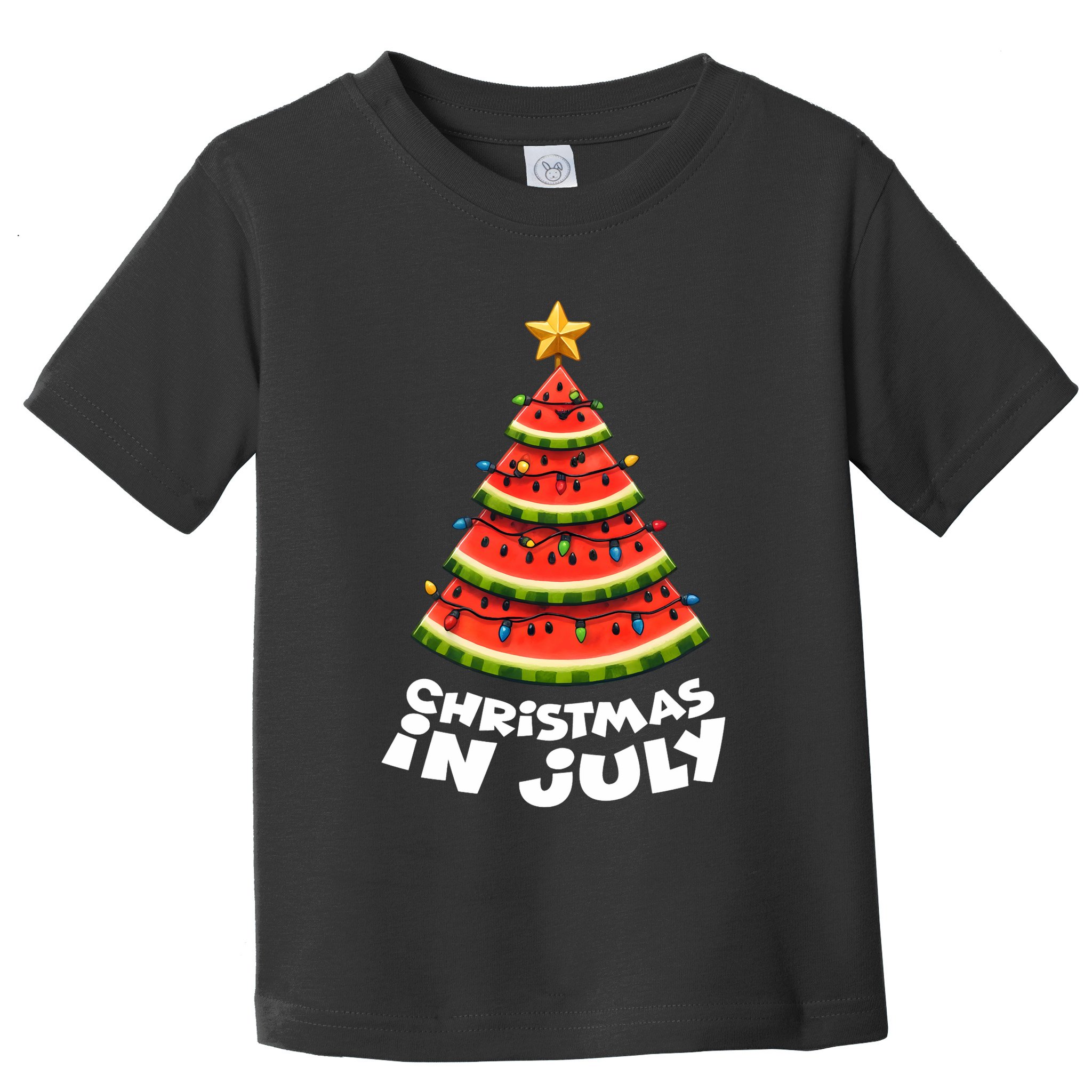 Mele Kalikimaka Water Melon Xmas Tree Christmas In July Long Sleeve Toddler T-Shirt