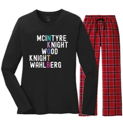 Mcintyre Knight Wood Knight Wahlberg Women's Long Sleeve Flannel Pajama Set 