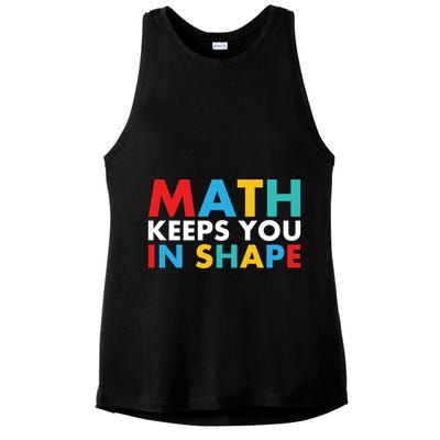 Math Keeps You In Shape Geeky Math Nerdy Funny Pi Day Great Gift Ladies PosiCharge Tri-Blend Wicking Tank