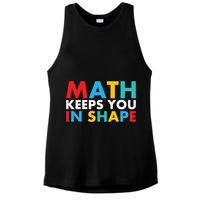 Math Keeps You In Shape Geeky Math Nerdy Funny Pi Day Great Gift Ladies PosiCharge Tri-Blend Wicking Tank