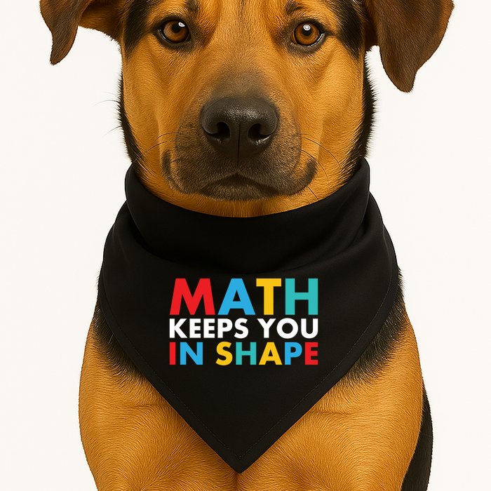 Math Keeps You In Shape Geeky Math Nerdy Funny Pi Day Great Gift USA-Made Doggie Bandana