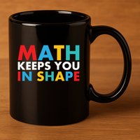 Math Keeps You In Shape Geeky Math Nerdy Funny Pi Day Great Gift 11oz C Handle Ceramic Mug