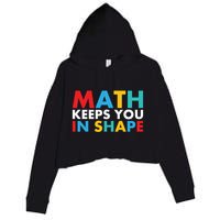 Math Keeps You In Shape Geeky Math Nerdy Funny Pi Day Great Gift Crop Fleece Hoodie