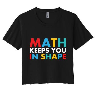 Math Keeps You In Shape Geeky Math Nerdy Funny Pi Day Great Gift Crop Top