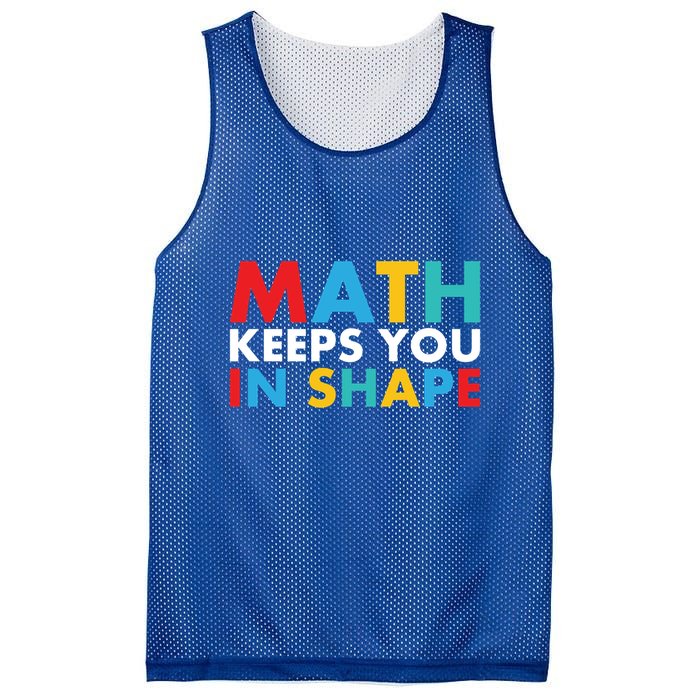 Math Keeps You In Shape Geeky Math Nerdy Funny Pi Day Great Gift Mesh Reversible Basketball Jersey Tank