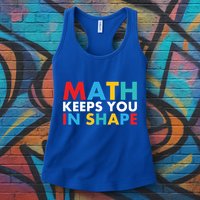 Math Keeps You In Shape Geeky Math Nerdy Funny Pi Day Great Gift Womens Tank Top