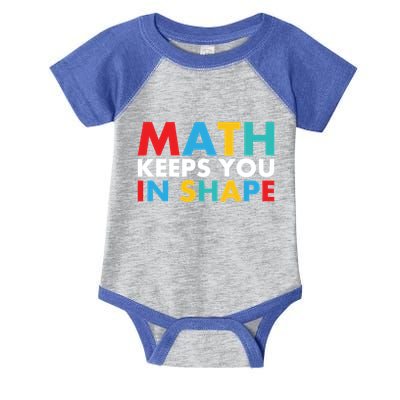 Math Keeps You In Shape Geeky Math Nerdy Funny Pi Day Great Gift Infant Baby Jersey Bodysuit