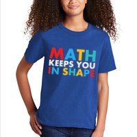 Math Keeps You In Shape Geeky Math Nerdy Funny Pi Day Great Gift Kids T-Shirt