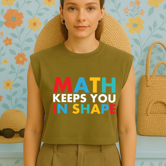 Math Keeps You In Shape Geeky Math Nerdy Funny Pi Day Great Gift Garment-Dyed Women's Muscle Tee