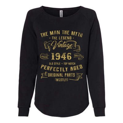 Myth Legend 1946 Birthday Gift For 76 Womens California Wash Sweatshirt