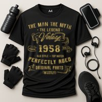 Myth Legend 1958 Birthday Gift For 64 Cooling Performance Crew T-Shirt