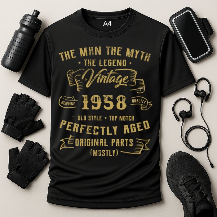 Myth Legend 1958 Birthday Gift For 64 Cooling Performance Crew T-Shirt
