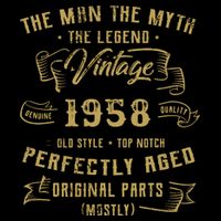 Myth Legend 1958 Birthday Gift For 64 Sustainable Bucket Hat