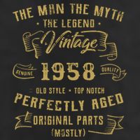 Myth Legend 1958 Birthday Gift For 64 Adult Drive Performance Visor