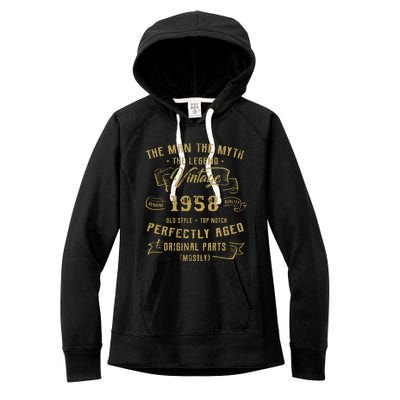 Myth Legend 1958 Birthday Gift For 64 Women's Fleece Hoodie