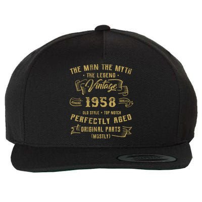 Myth Legend 1958 Birthday Gift For 64 Wool Snapback Cap