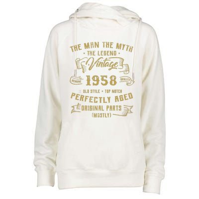 Myth Legend 1958 Birthday Gift For 64 Womens Funnel Neck Pullover Hood