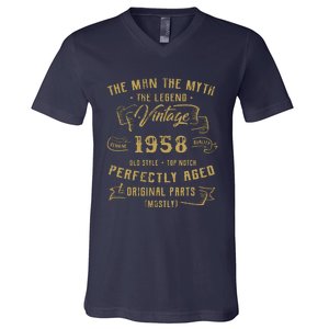 Myth Legend 1958 Birthday Gift For 64 V-Neck T-Shirt