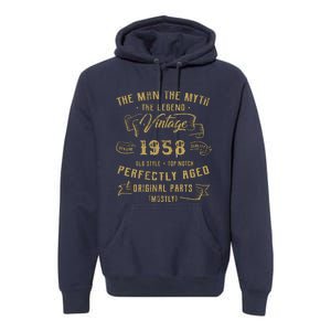 Myth Legend 1958 Birthday Gift For 64 Premium Hoodie