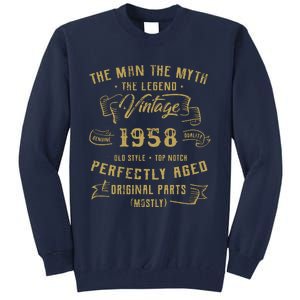 Myth Legend 1958 Birthday Gift For 64 Tall Sweatshirt