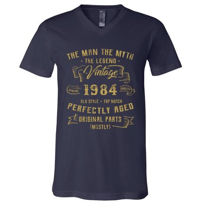 Myth Legend 1984 Birthday Gift For 38 V-Neck T-Shirt