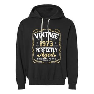 Myth Legend 1973 Birthday Gift For 49 Garment-Dyed Fleece Hoodie