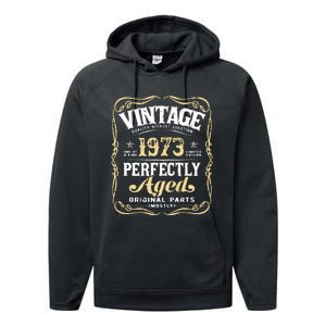 Myth Legend 1973 Birthday Gift For 49 Performance Fleece Hoodie