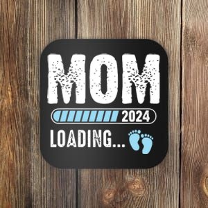 Mom Loading 2024 Funny Baby Announcement Soon To Be Mommy Coaster