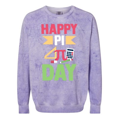 Math Lover 3 14 Humor Math Teacher Student Happy Pi Day Gift Colorblast Crewneck Sweatshirt