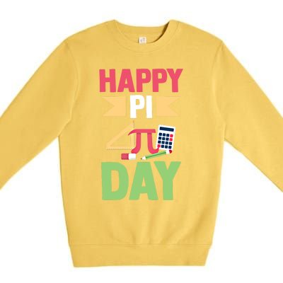 Math Lover 3 14 Humor Math Teacher Student Happy Pi Day Gift Premium Crewneck Sweatshirt