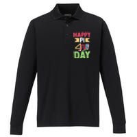 Math Lover 3 14 Humor Math Teacher Student Happy Pi Day Gift Performance Long Sleeve Polo