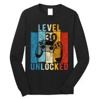 m.e.ns Level 30 Unlocked Video Gamer 30 Year Old 30th Birthday Gift Long Sleeve Shirt