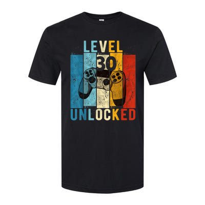 m.e.ns Level 30 Unlocked Video Gamer 30 Year Old 30th Birthday Gift Softstyle® CVC T-Shirt