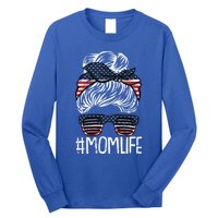 Mom Life 4th Of July American Flag Patriotic Mama Mother Gift Long Sleeve Shirt