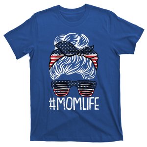 Mom Life 4th Of July American Flag Patriotic Mama Mother Gift T-Shirt